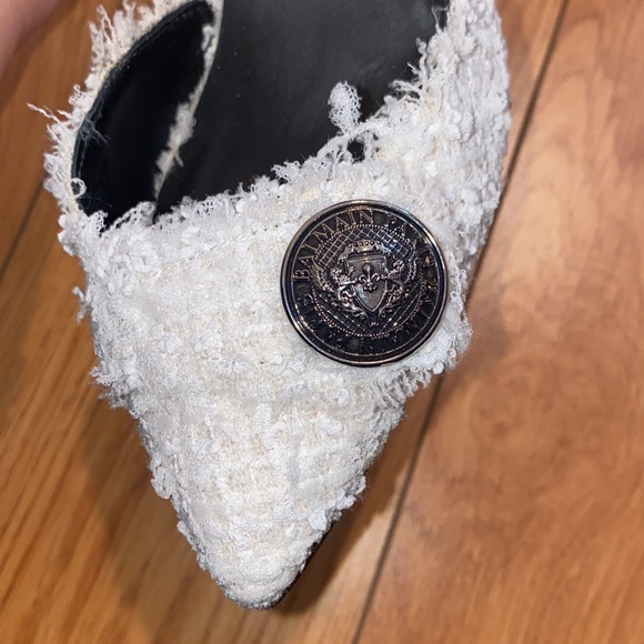 💥SOLD!💥 BALMAIN JULIE D’ORSAY TWEED HEELS - Picture 8 of 16
